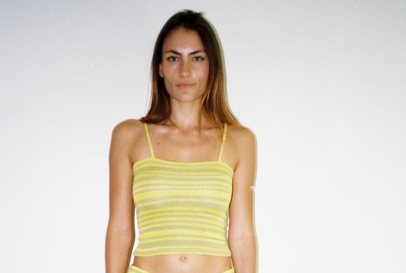 SPAGHETTI STRAP TANK - YELLOW