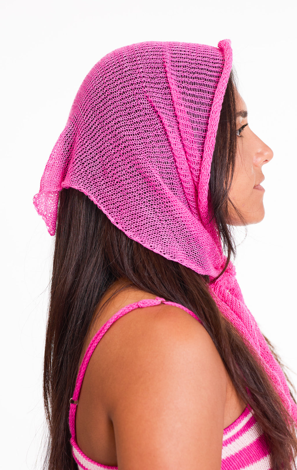 SHEER HEAD SCARF - BLUE