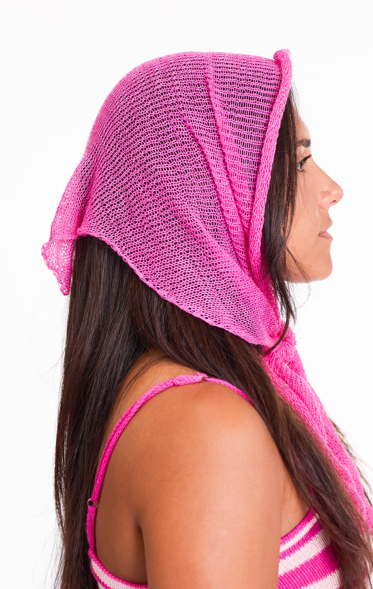 SHEER HEAD SCARF - BLUE