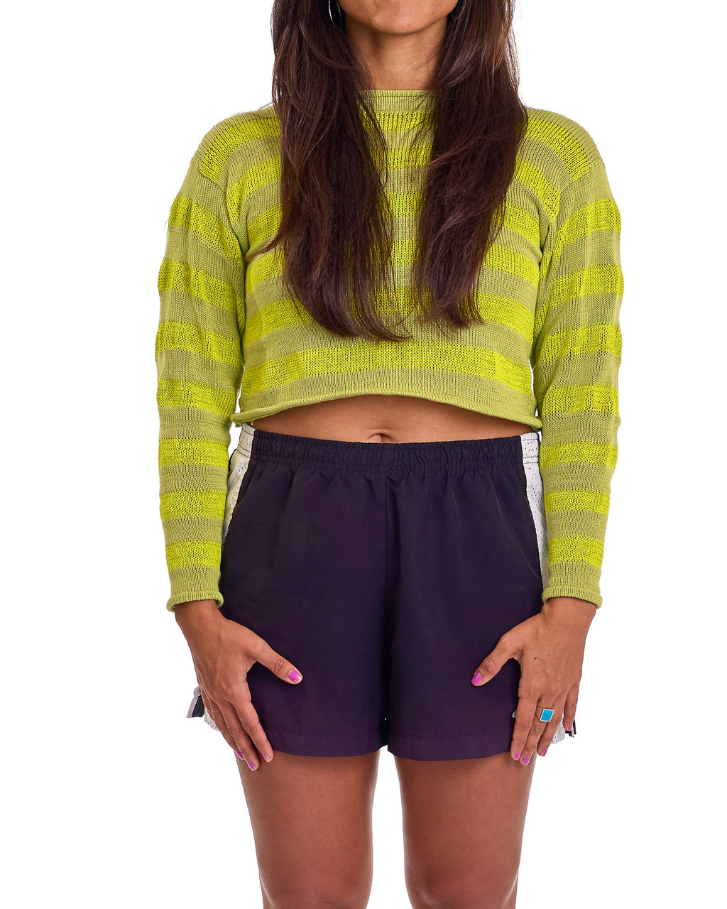 CROPPED PULLOVER - LIME