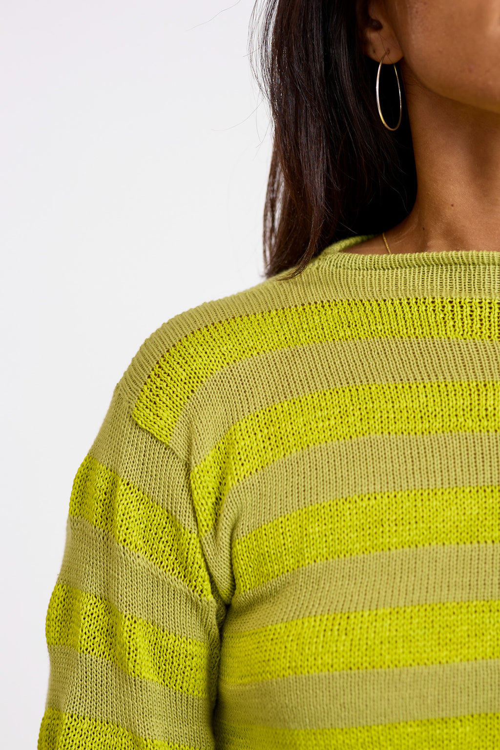 CROPPED PULLOVER - LIME