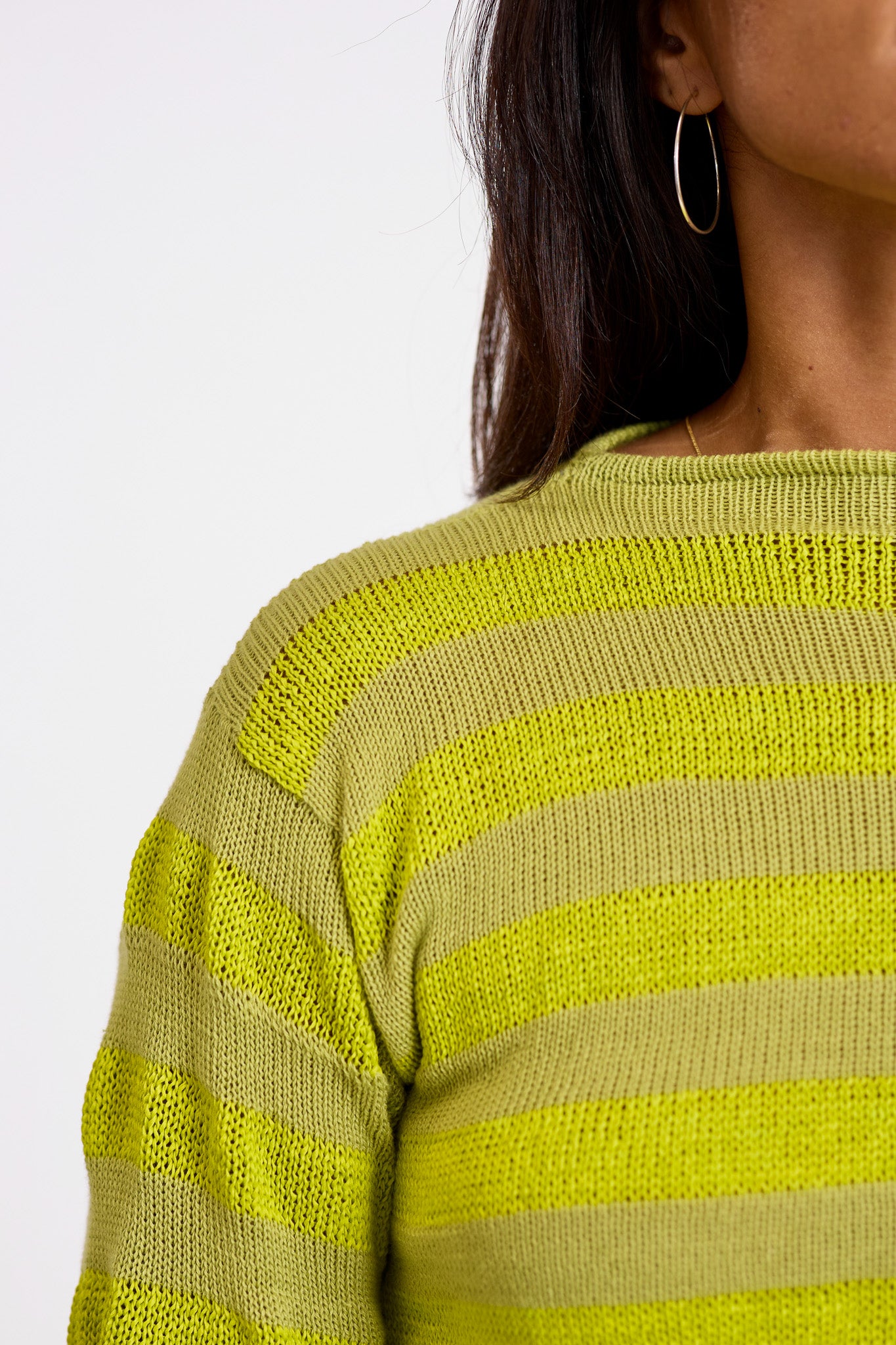 CROPPED PULLOVER - LIME