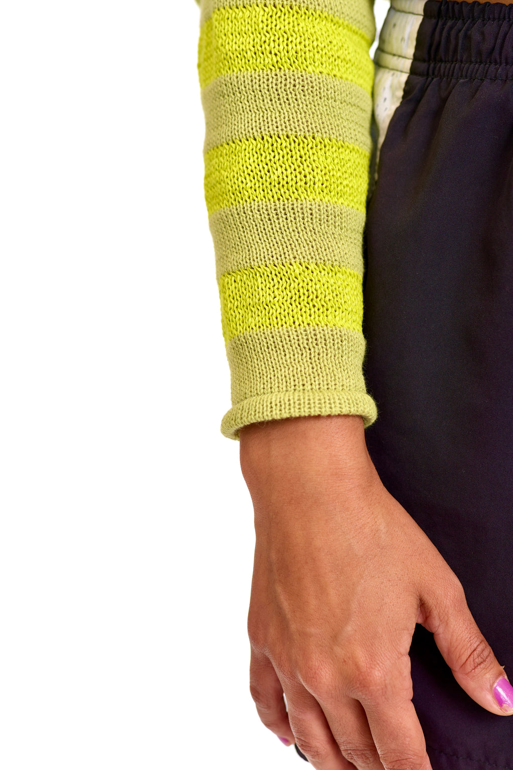 CROPPED PULLOVER - LIME