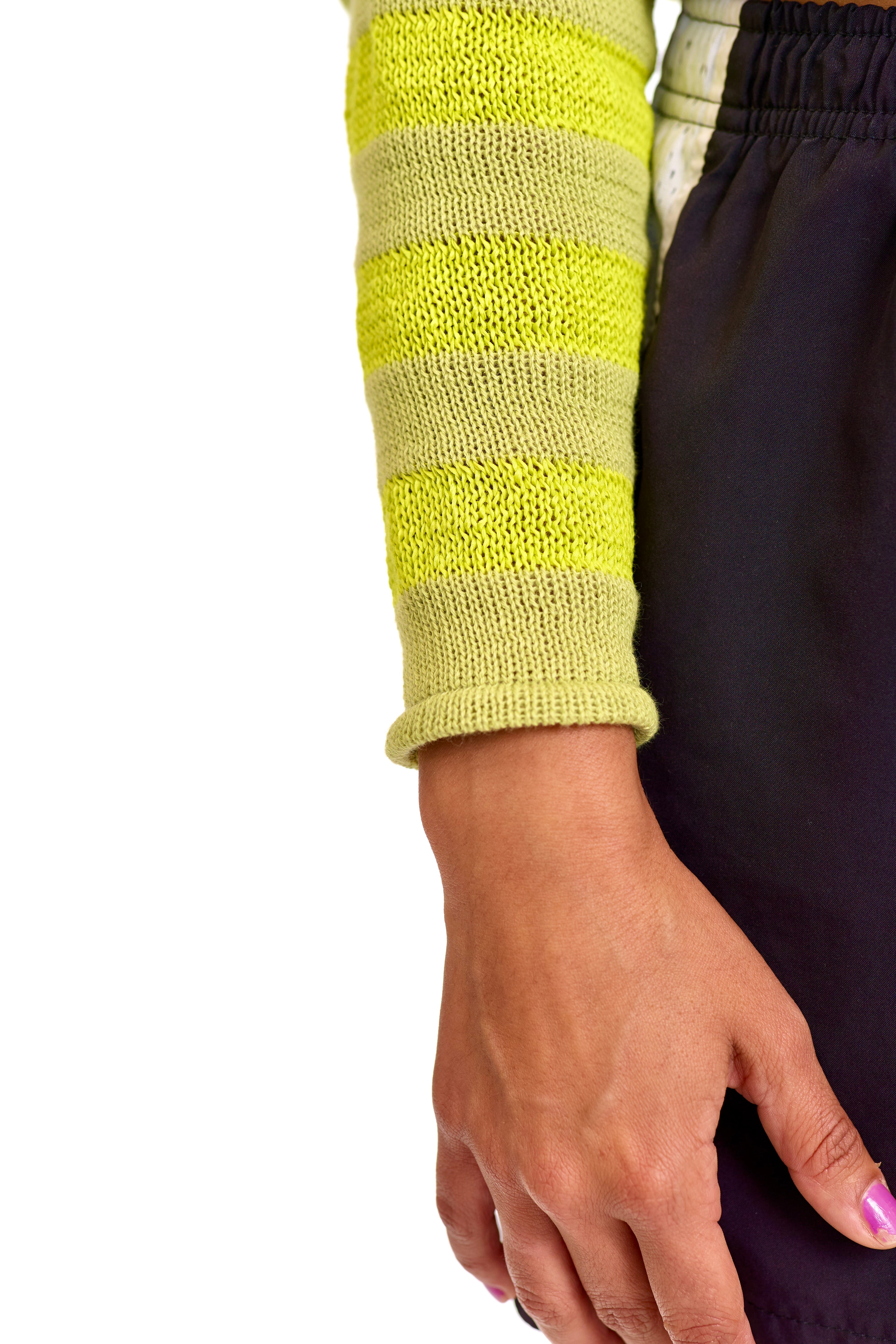 CROPPED PULLOVER - LIME