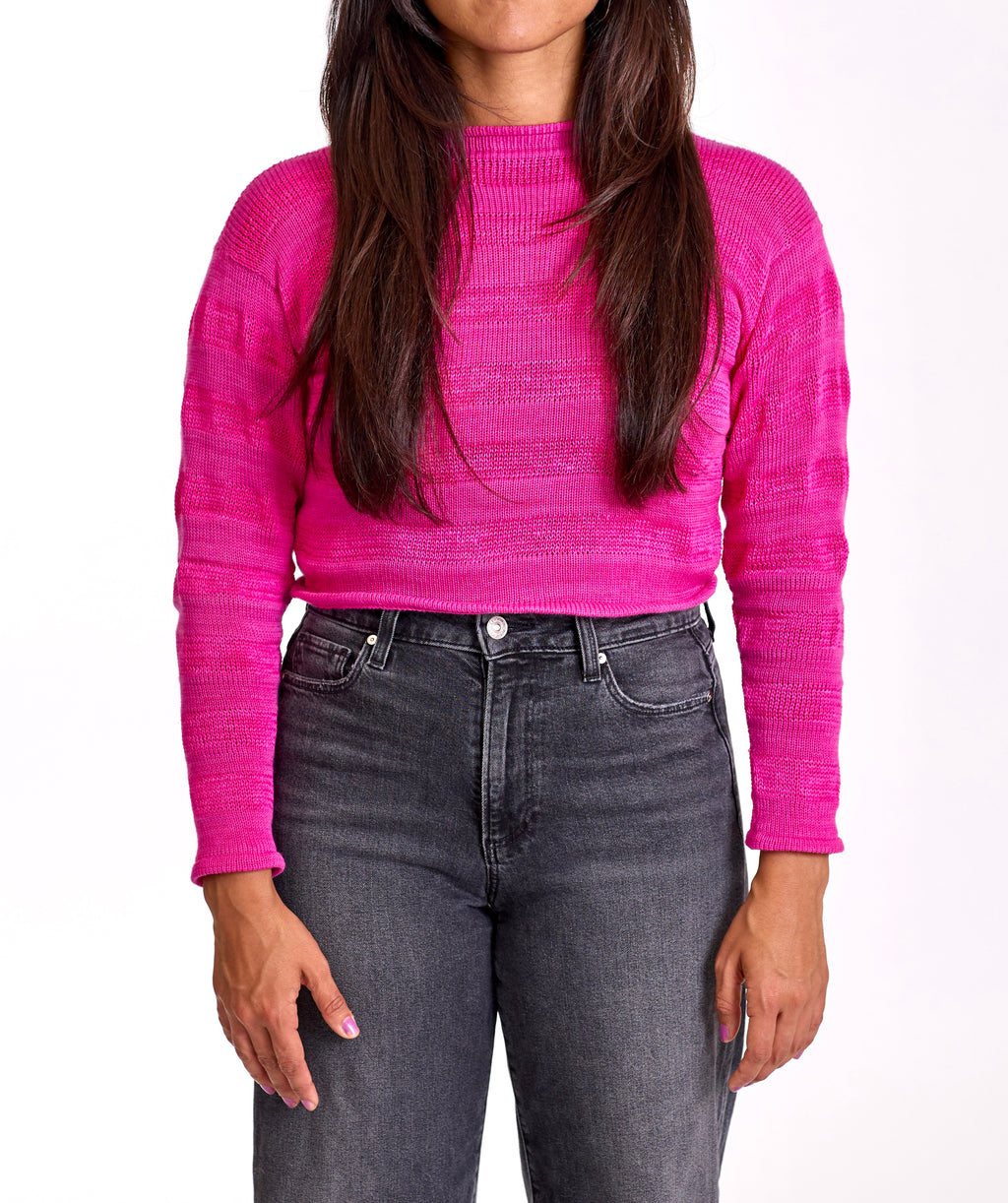 CROPPED PULLOVER - PINK