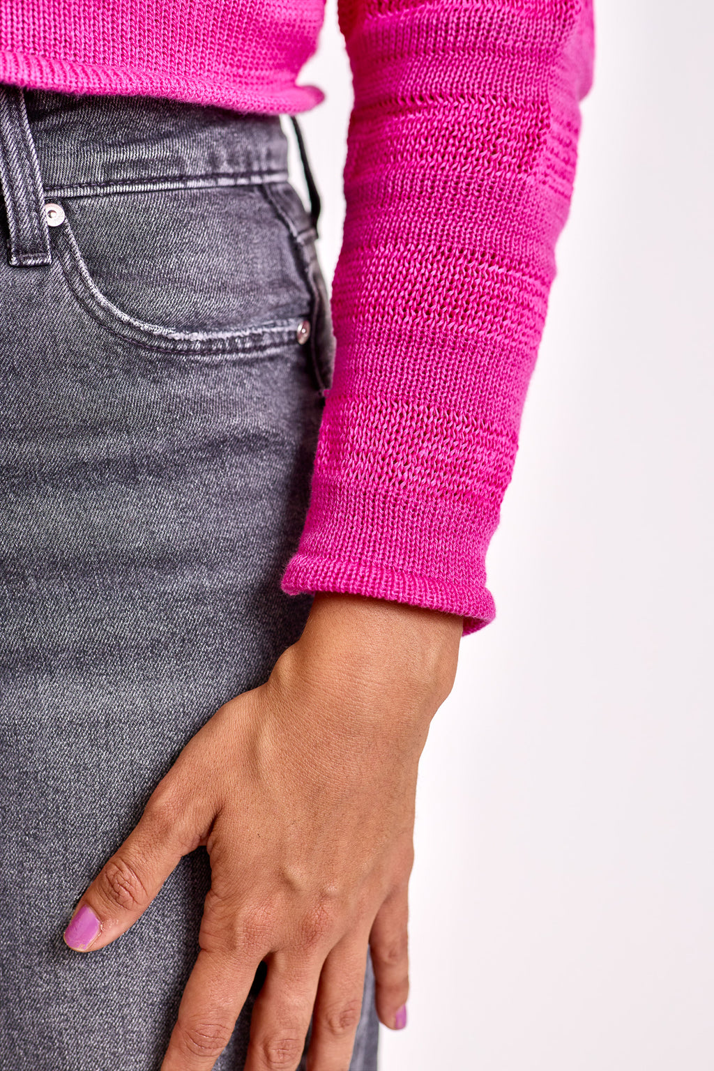 CROPPED PULLOVER - PINK