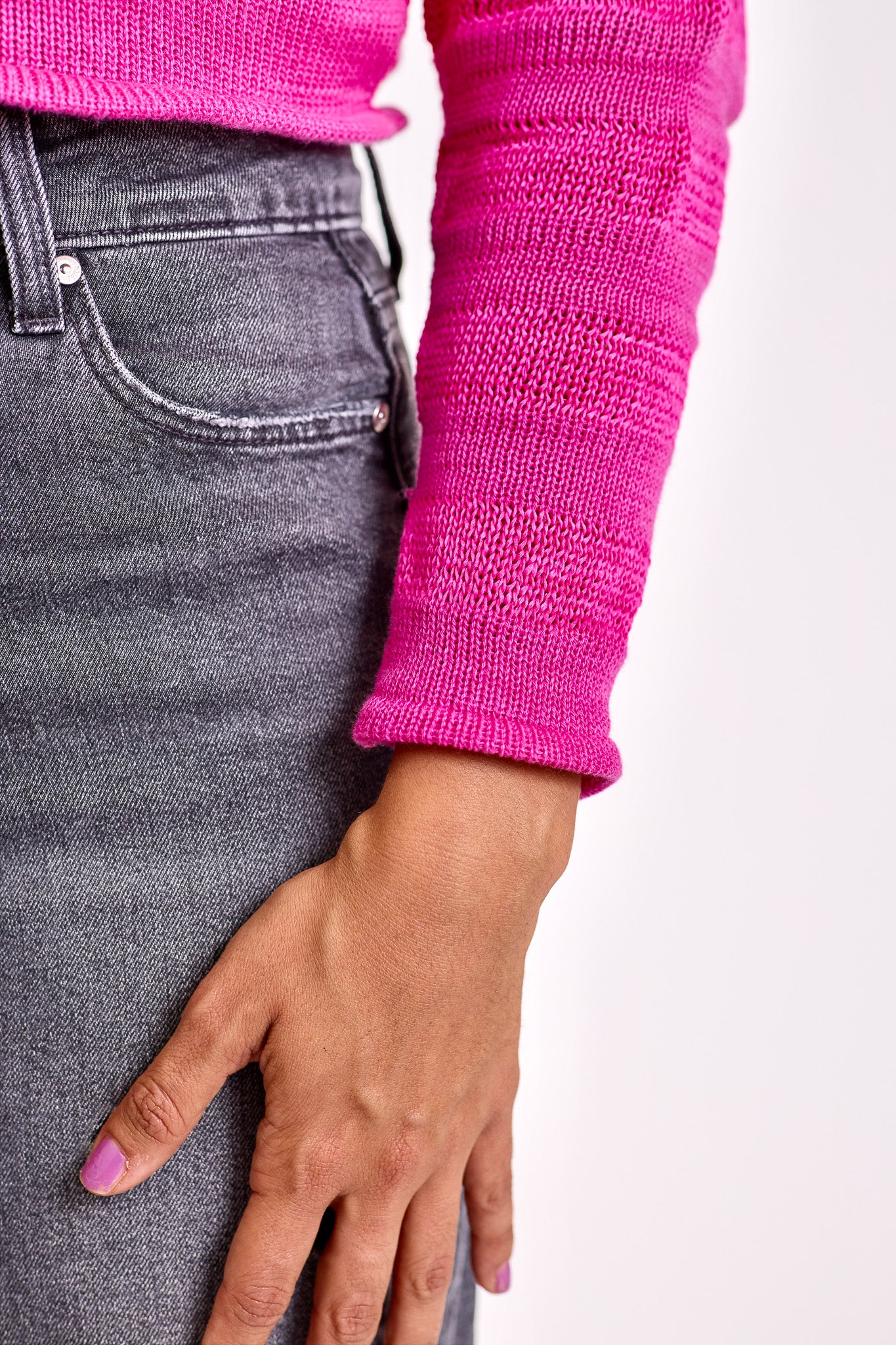 CROPPED PULLOVER - PINK