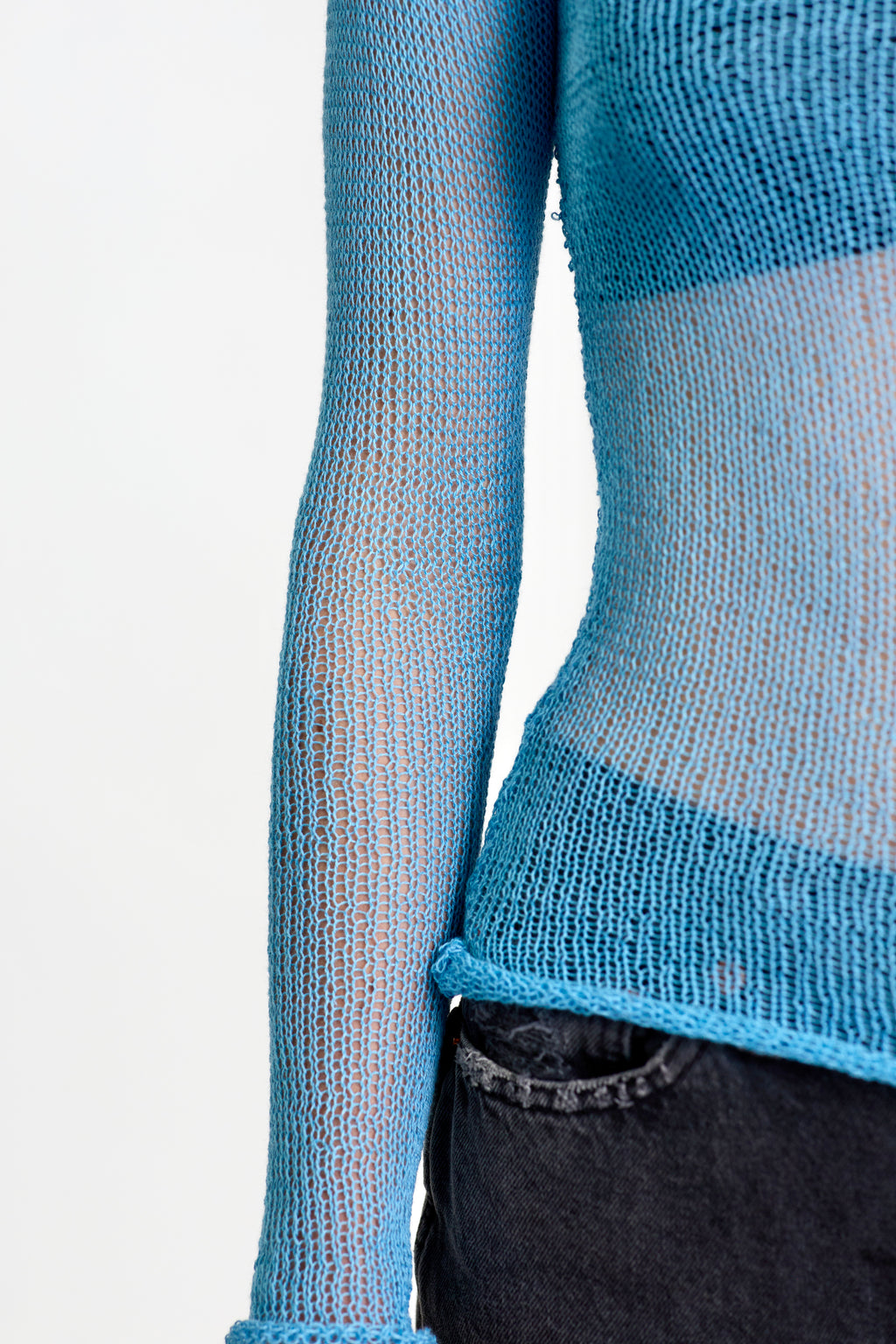 SHEER CARDIGAN - BLUE