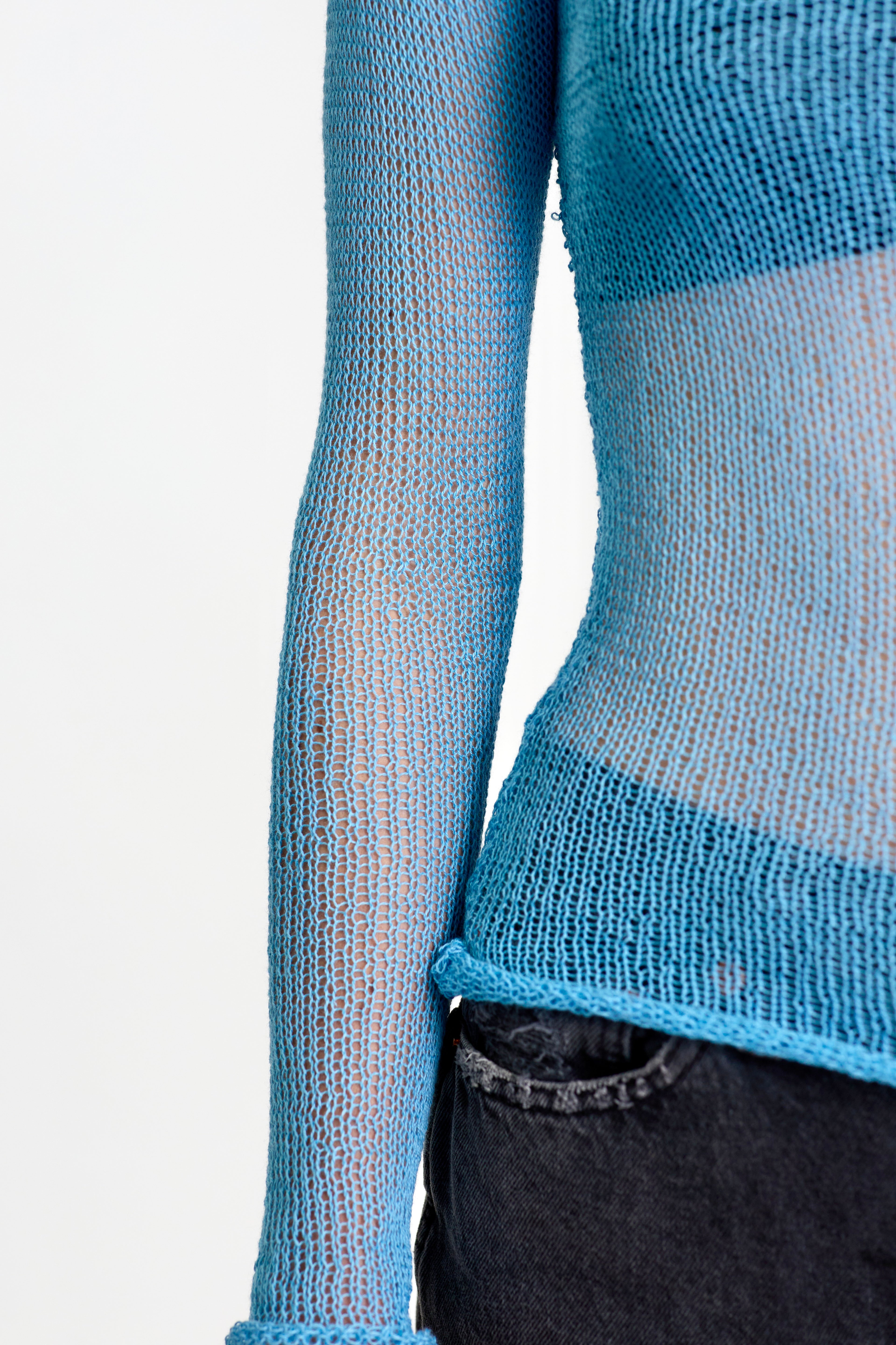 SHEER CARDIGAN - BLUE