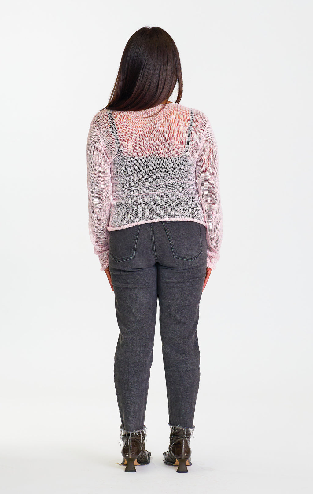 SHEER CARDIGAN - PINK