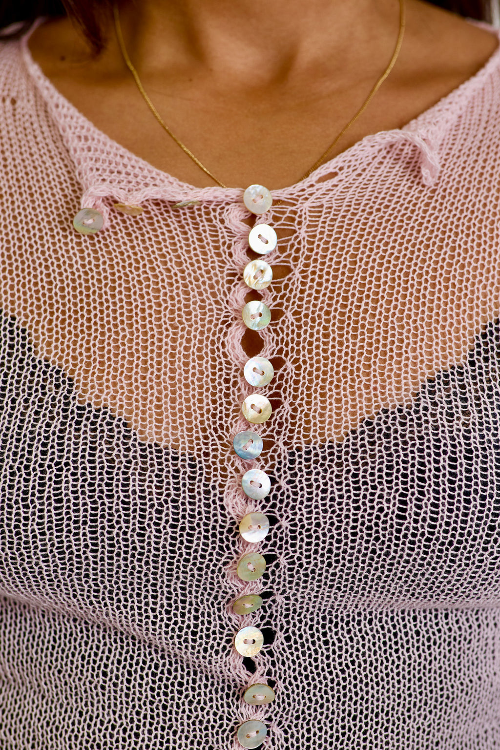 SHEER CARDIGAN - PINK