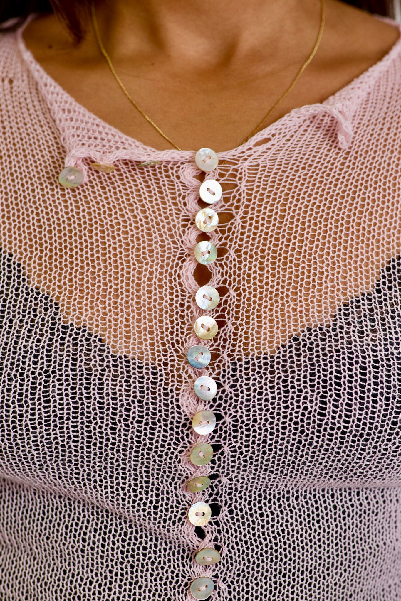 SHEER CARDIGAN - PINK