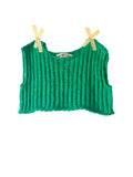 CROP RIBBED TANK - GREEN