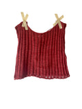 CROP RIBBED TANK - RED
