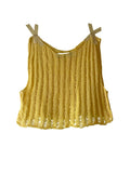 CROP RIBBED TANK - YELLOW