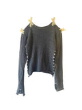 SIDE BUTTON SWEATER