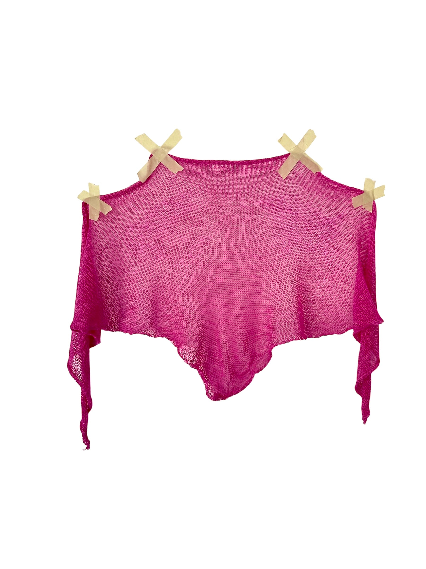 SHEER HEAD SCARF - PINK