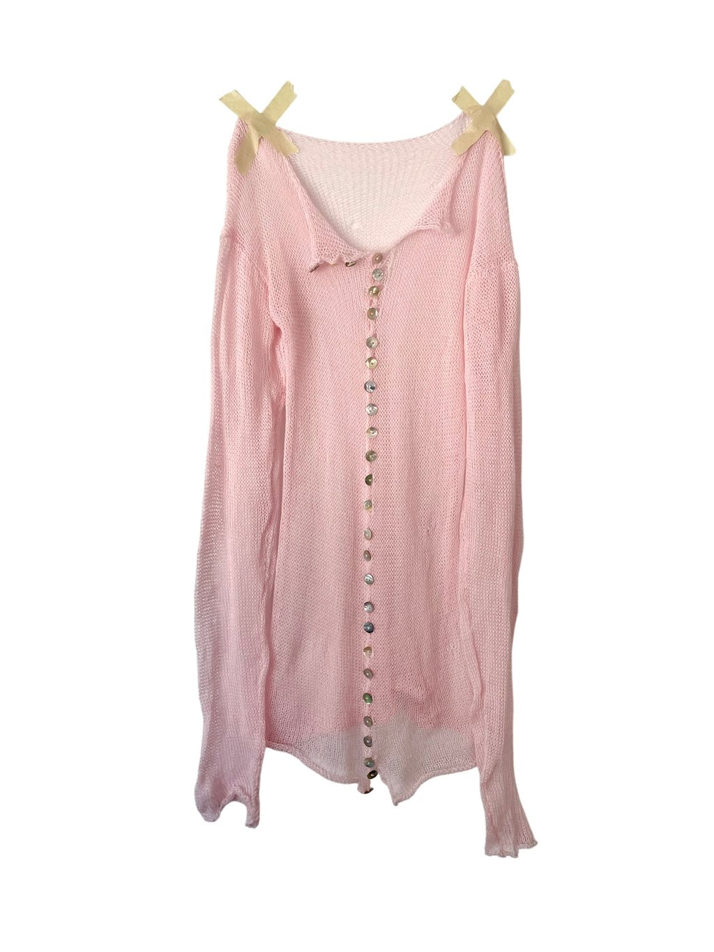 SHEER CARDIGAN - PINK
