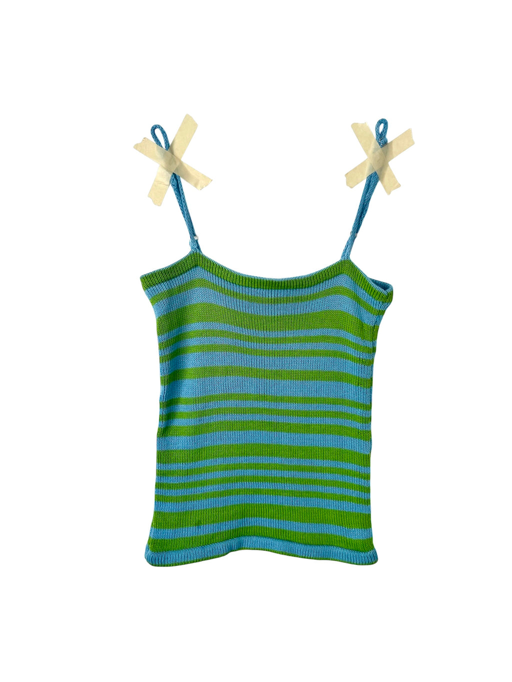 SPAGHETTI STRAP TANK - BLUE