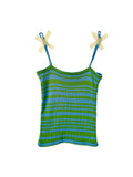 SPAGHETTI STRAP TANK - BLUE