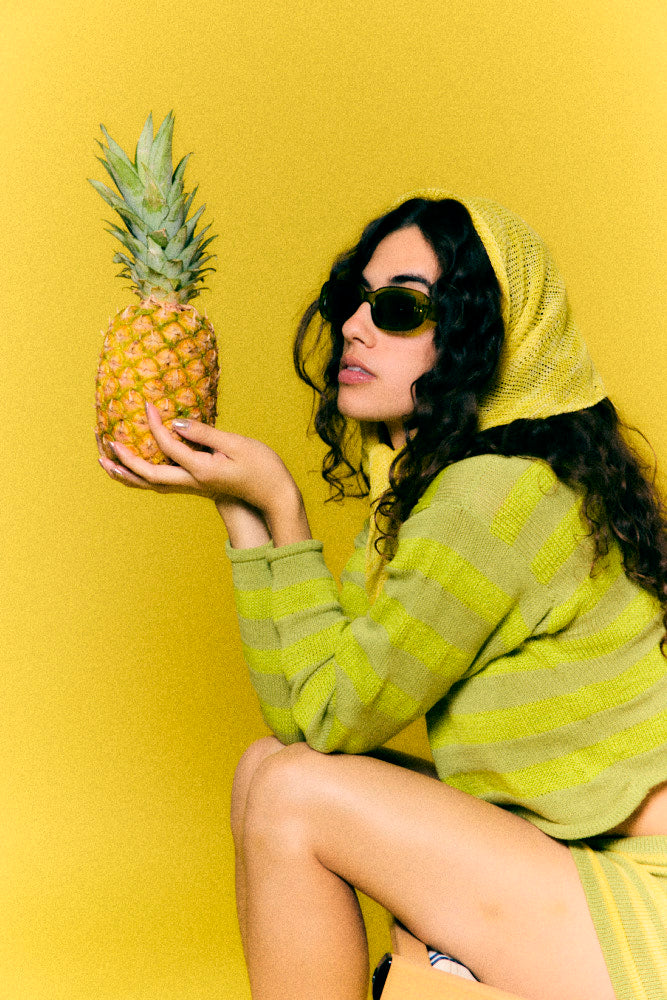 CROPPED PULLOVER - LIME